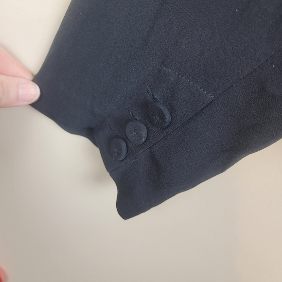 Eileen Fisher Black Silk Drape Front Blazer size 1X - Picture 10 of 11